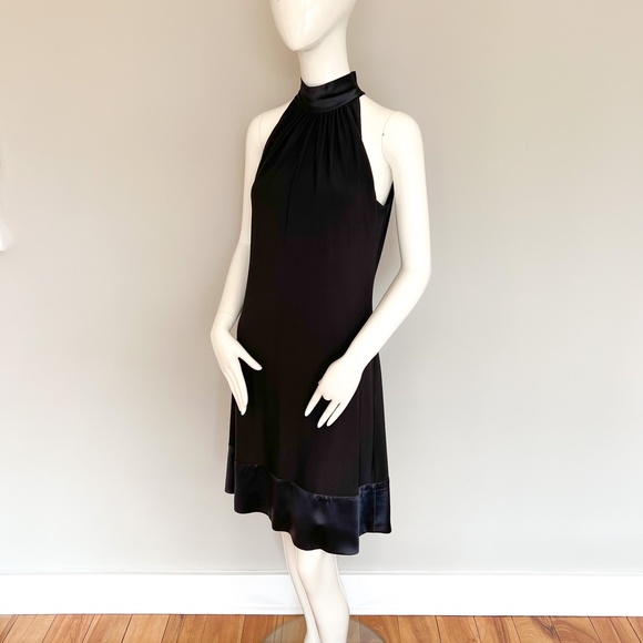 Lauren Ralph Lauren Little Black Dress Mock Neck Sleeveless Short Mini Party 8 - Picture 7 of 13